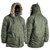 Куртка парка Аляска з хутром US N3B TEESAR® PARKA Оливкова, XS