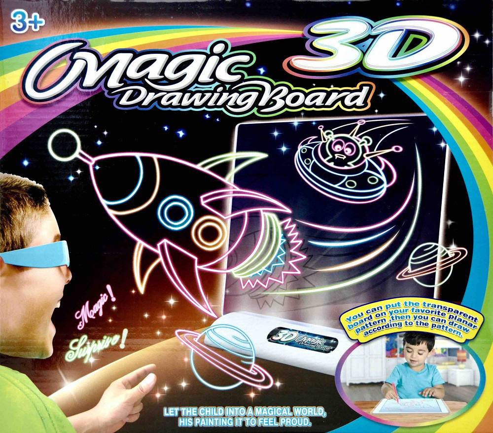 Дошка для малювання з 3D-ефектом ігровий набір Magic Toy 3D космос