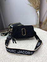 Женская сумочка марк джейкобс тедди чёрная Marc Jacobs красивая молодёжная сумочка через плечо