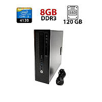 Компьютер HP EliteDesk 800 G1 SFF / Intel Core i3-4130 (2 (4) ядра по 3.4 GHz) / 8 GB DDR3 / 120 GB SSD /