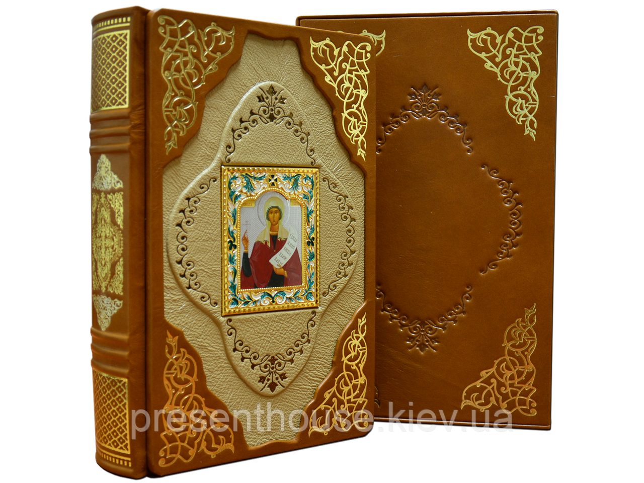 Книга шкіряна Сімейна Біблія (подарункове видання), фото 1