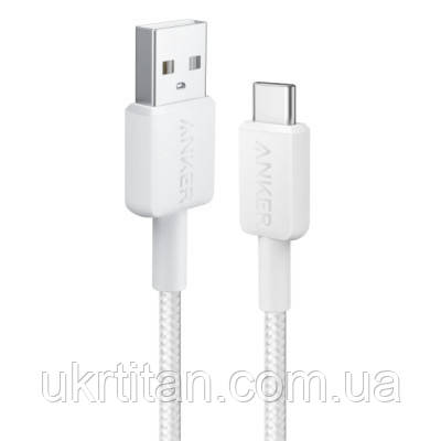 Оригінал! Дата кабель USB 2.0 AM to Type-C 1.8m 322 White Anker (A81H6H21) - Вища Якість!, фото 1