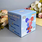 Конструктор 3D Magic Blocks у формі ведмедика "Мультгерої" Синьо-рожевий ведмедик 12 см, фото 2