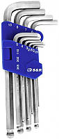 Набір ключів шестигранних S&R CR-V подовжених з шарніром 1,5-10 мм 10 шт (365302110) DS