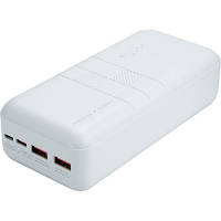 Батарея универсальная XO 30000mAh, PD/20W, QC3.0/22.5W, Input(Type-C,MicroUSB), Output(2*USB,Type-C), White