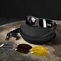 Защитные очки Daisy X7 с 4 сменными линзами и чехлом черные размер универсальный