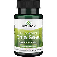 Смесь экстрактов Swanson Full Spectrum Chia Seed 400 mg 60 Caps ZR, код: 7566593