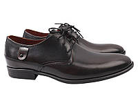 Туфлі чоловічі з натуральної шкіри на низькому ходу на шнурівці колір Кабір Vadrus 261-20 21D ZR, код: 7362846
