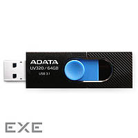 USB флеш накопитель A-DATA 64GB UV320 Black/ Blue USB 3.1 (AUV320-64G-RBKBL)