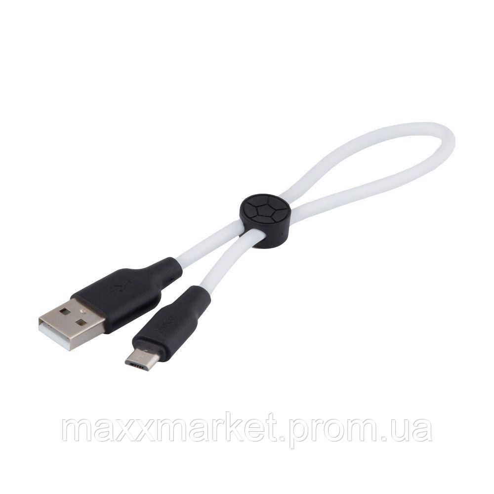 Кабель USB Hoco X21 Plus Silicone USB - Micro USB 0.25m Черно-Белый ZR, код: 7510145 - фото 3 - id-p2113951284