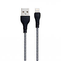 Кабель USB Borofone BX39 Beneficial Lightning 2,4 А Черно-Белый ZR, код: 7548242