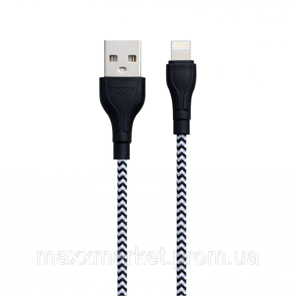 Кабель USB Borofone BX39 Beneficial Lightning 2,4 А Черно-Белый ZR, код: 7548242 - фото 1 - id-p2113951285