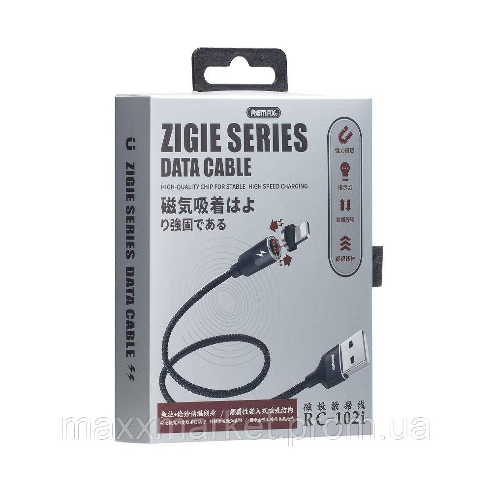 Кабель USB Remax RC-102i Zigie USB - Lightning 1,2 м Черный ZR, код: 7633014 - фото 2 - id-p2113951288