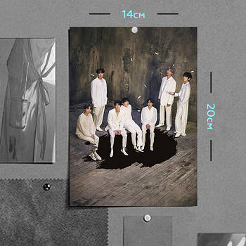 "БТС / BTS" плакат (постер) розміром А5 (14х20см)