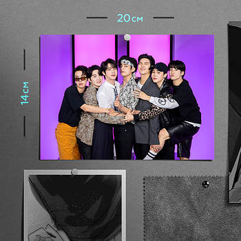 "БТС / BTS" плакат (постер) розміром А5 (20х14см)