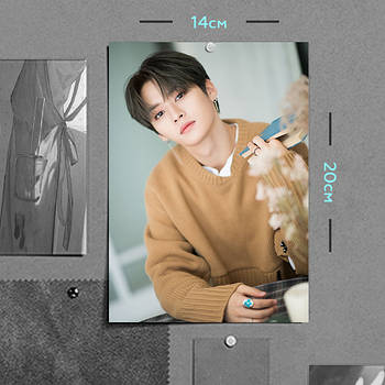 "Лі Ноу (Стрей Кідс / Stray Kids)" плакат (постер) розміром А5 (14х20см)