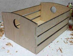 Ящик смугастий з колом, 12х18х25 см