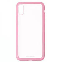 Чохол для телефону iPhone XR чохол прозорий, рожевий, пластик