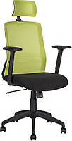 Офісне комп'ютерне крісло Office4You Bravo black-green (21144) сітка робоче для комп'ютера, офісу, дому Б5561