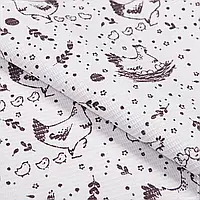 Тканина рушникова ткч вафельна курка набивна колір темно ліловий (150см 220г/м² пог.м) 185018