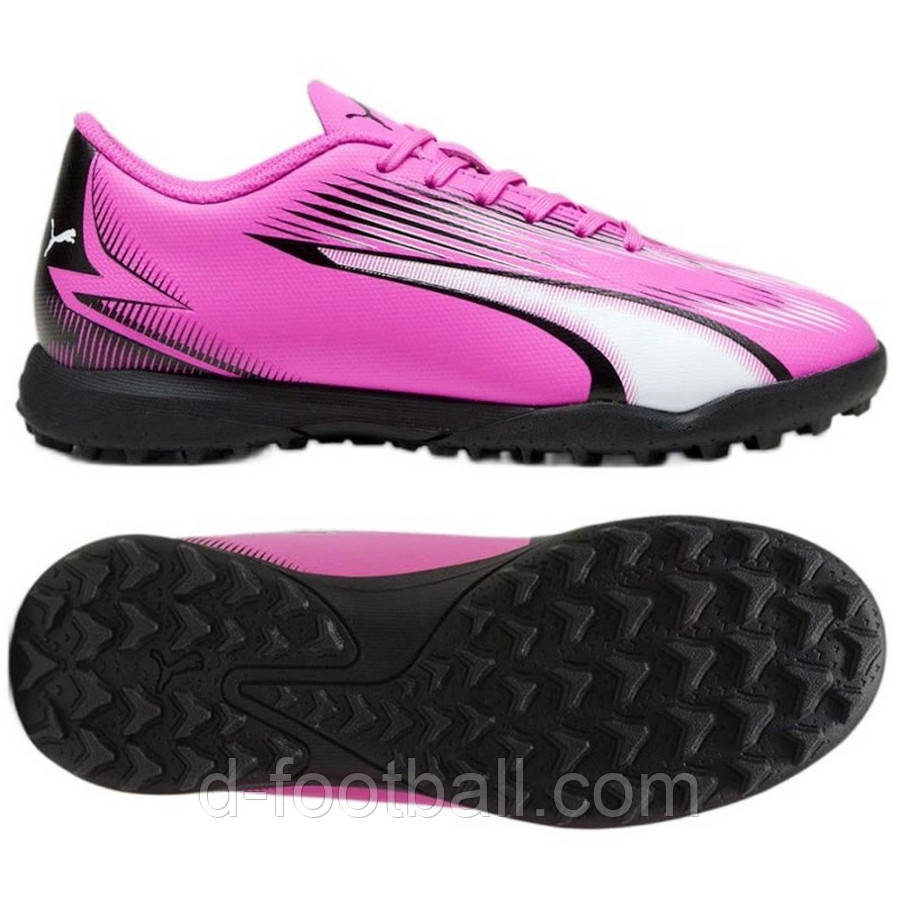 Сороконіжки дитячі Puma ULTRA Play TT Jr 107779-01, Рожевий, Розмір (EU) — 34.5, фото 1