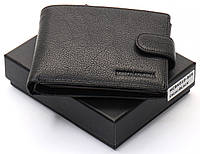 Мужское портмоне с отделением для документов Marco Coverna, кошелек мужской кожаный черный