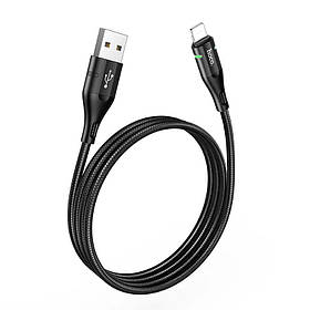 Кабель Hoco U93 Shadow Lightning 2.4A 1.2m чорний iC227