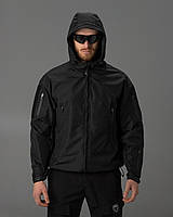 Вітровка чоловіча чорна STALKER | Куртка-ветровка чоловіча осіння, весняна BZ 57499