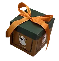 Коробка новогодняя картонная "Merry Christmas" Stenson WW02721 подарочная 10*10см