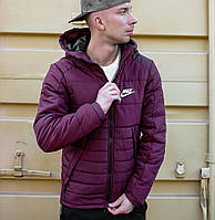 Куртка чоловіча Куртка Nike подовжена бордова Чолович-куртка Україна