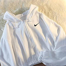 Худі на блискавці жіночий Oversize двунитка 42-46 син1528-628, фото 4
