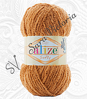 Пряжа коричневая Alize Softy (ализе софти) микрополиэстер для амигуруми вязанные крючком игрушки 179 верблюд