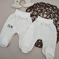 Повзунки з трикотажної вафлі для новонароджених