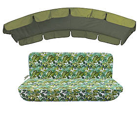 Комплект подушок до гойдалки eGarden ONA VERDE 180x110x6 тент хакі 120х210
