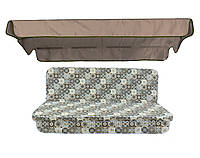 Комплект подушек для качелей eGarden GRES GRIS 170х110х6 кофейный тент 120х200