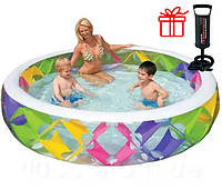 Детский мягкий надувной прочный бассейн круглый Надувные детские наливные бассейны для купания Intex PCT