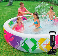 Наливний дитячий басейн сімейний INTEX Дитячі надувні басейни bestway для дітей PCT