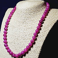 Бусы ожерелье 100% натуральный рубин 9-10 мм вес 56,4г длина 47см