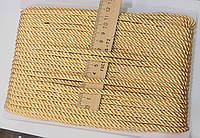Шнур декоративный текстильный витой 5-6 мм. Ванільний