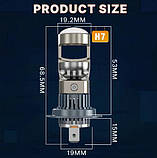 MINI LED лампа H7 Лінза, з обманкою ПРАВИЛЬНИЙ ПУЧОК СВІТЛА, світлодіодні , 1 шт, фото 4