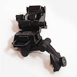 Кріплення(адаптер) J-arm для монокулярів з кріпленням на шолом minirail(MUM rail), Чорний, фото 6