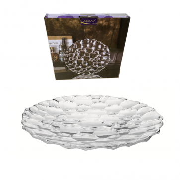 Блюдо скляне сервірувальне "Мунлайт" 233мм Helios DSP6002-3, фото 1