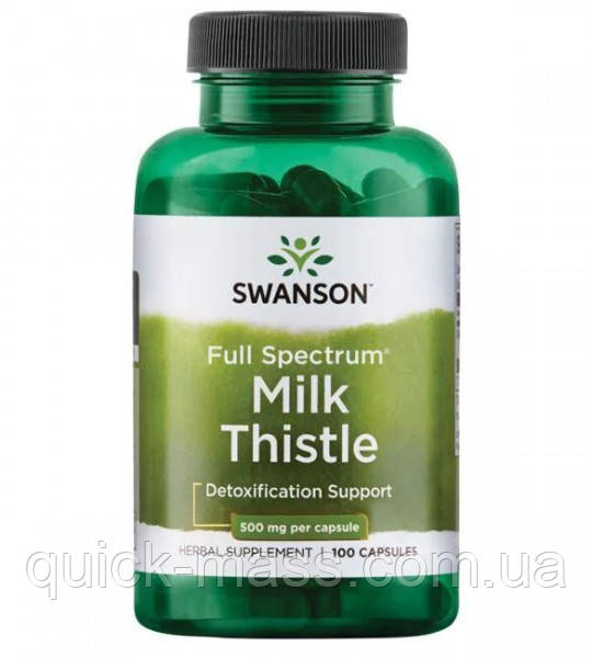 Комплекс для підтримки печінки Swanson Milk Thistle 500 mg 100 caps, фото 1