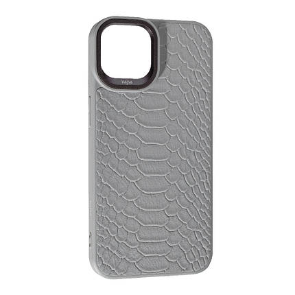 Чохол Kajsa Leather Case Snake для Apple iPhone 14 Grey, фото 1
