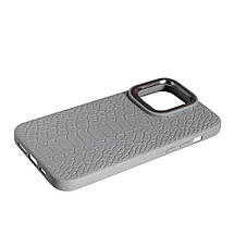 Чохол Kajsa Leather Case Snake для Apple iPhone 15 Pro Grey, фото 5