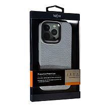 Чохол Kajsa Leather Case Snake для Apple iPhone 15 Pro Grey, фото 4