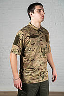Поло тактическая кулмакс мультикам мужское летнее военное Coolmax polo футболка уставная всу multicam