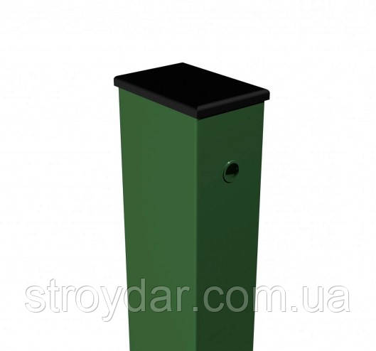 Стовпчик 60х40мм/1,50м 3 отв. для сітки зварної 3D паркану та огорож