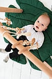 BabyGym: Мобіль підлоговий дерев'яний Дитячий Тренажер з підвісами іменний для Розвитку зі Стійкою з Вільхи, фото 3