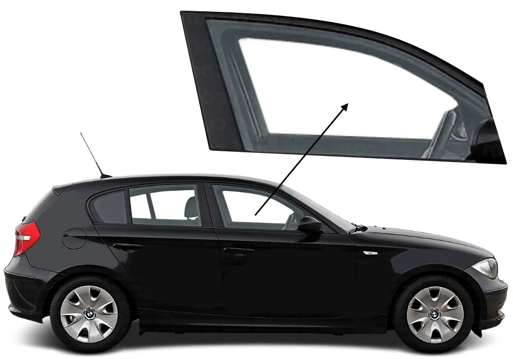 Бічне скло BMW 1 Е87 2004-2011 передніх дверей праве, фото 1
